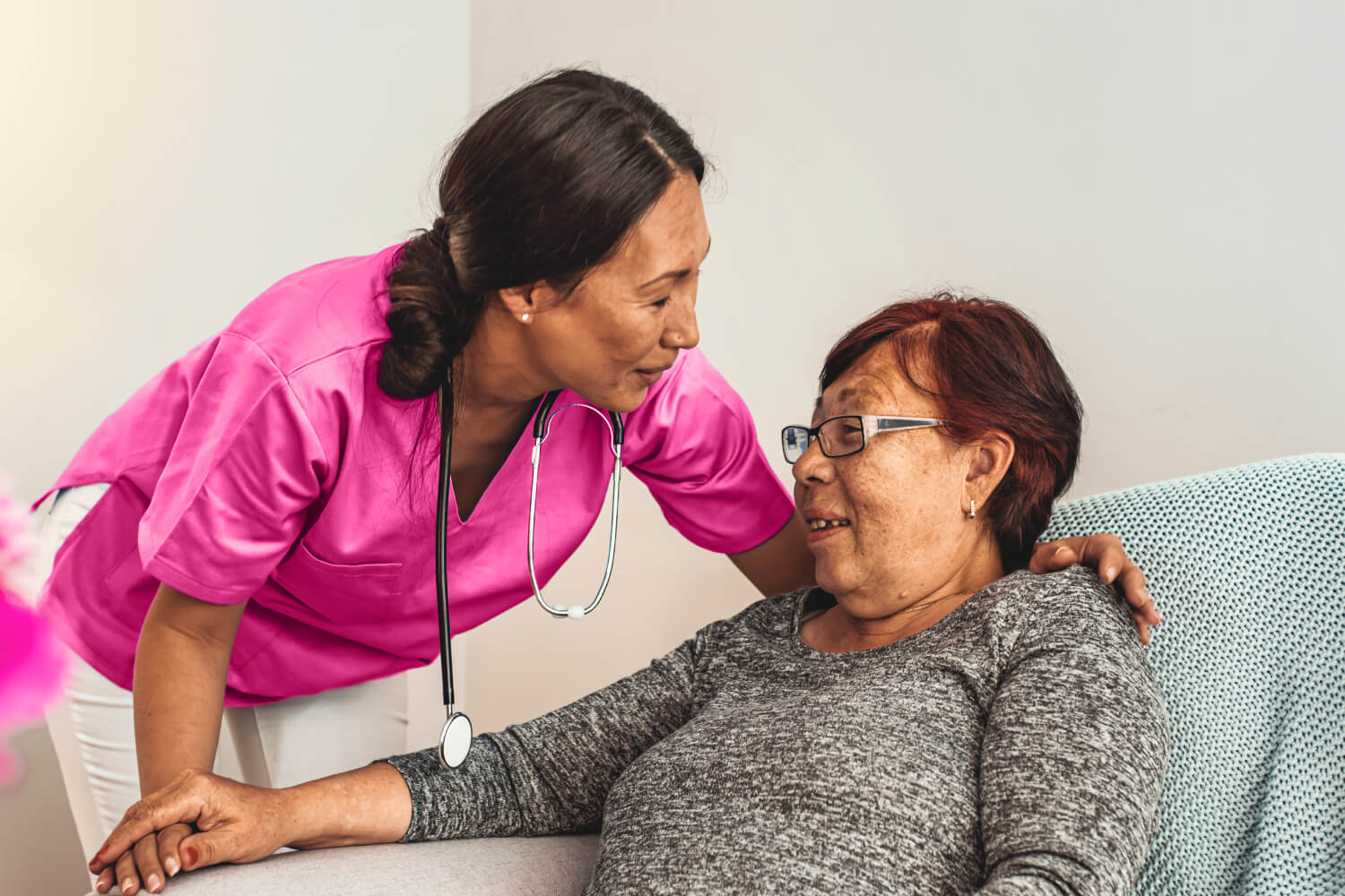 Woman-with-nurse