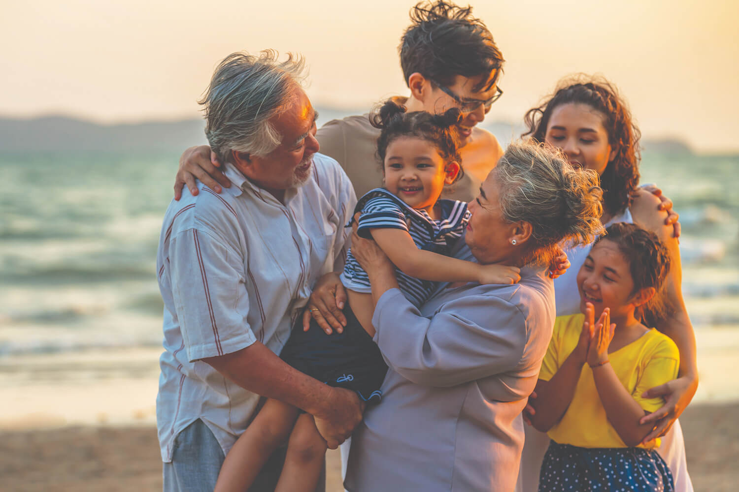 Family-on-beach